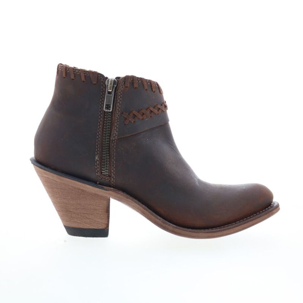 Jama Old West Womens Snip Toe Brown Boots (NWT)